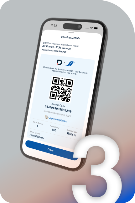 Step 3: Book a lounge - How to book Sanctifly airport lounge membership with mobile app - Easy process for frequent travelers
